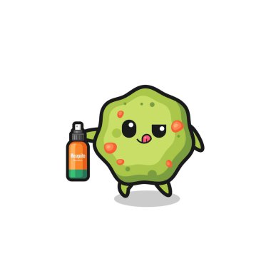 cute puke holding mosquito repellent , cute design