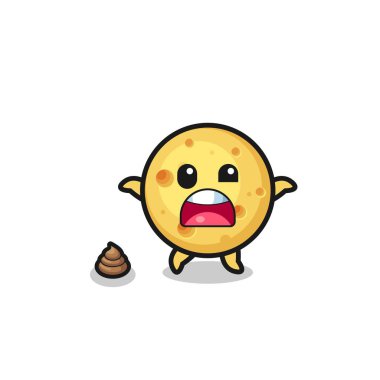 Yuvarlak peynirli dünya kakayla karşılaştığına şaşırdı, şirin tasarım.