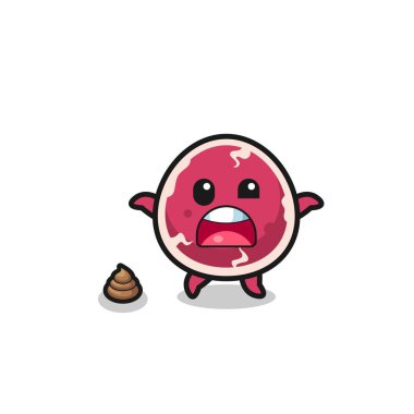 Biftek toprağı kakayla karşılaştığına şaşırdı, şirin tasarım.