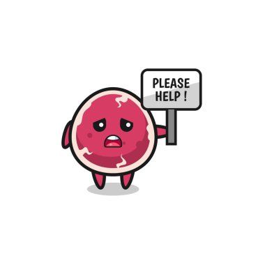 Şirin sığır eti lütfen yardım afişi, şirin tasarım