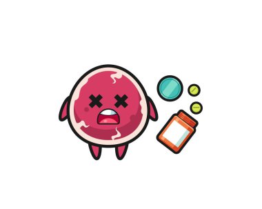 Aşırı dozda sığır eti karakteri, şirin tasarım