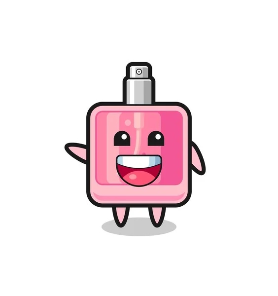 Happy Perfume Cute Mascot Character Cute Design — Stok Vektör