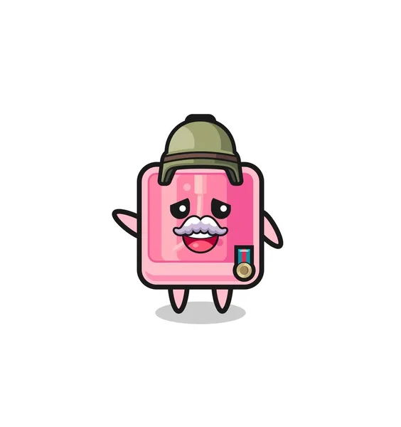 Cute Perfume Veteran Cartoon Cute Design — Stockvektor