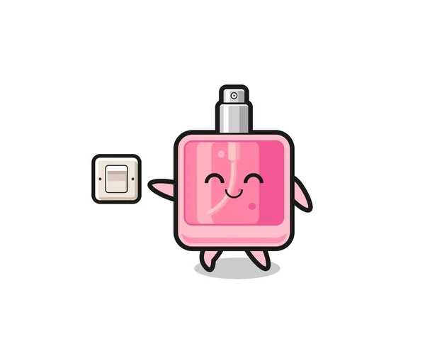 Cartoon Perfume Turning Light Cute Design — ストックベクタ