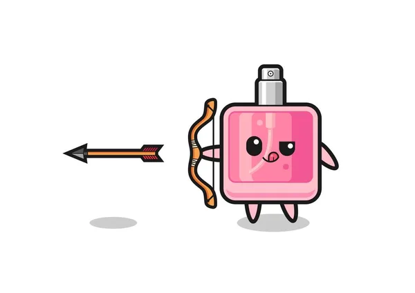 Illustration Perfume Character Doing Archery Cute Design — Image vectorielle