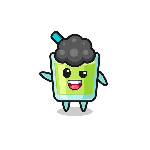 Melon Juice Character Afro Boy Cute Design — Vettoriale Stock