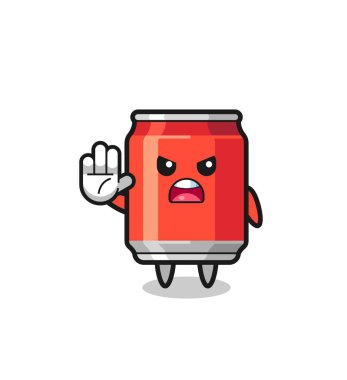 İçki kutusu karakteri jesti durduruyor, şirin tasarım