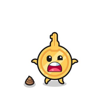 key earth surprised to meet poop , cute design