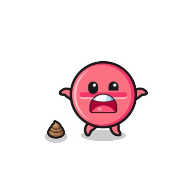 medicine tablet earth surprised to meet poop , cute design