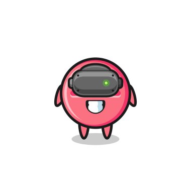 cute medicine tablet using VR headset , cute design