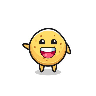 happy potato chip cute mascot character , cute design