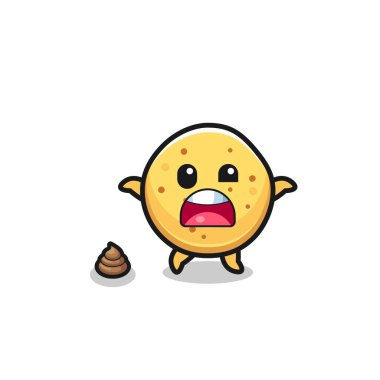 potato chip earth surprised to meet poop , cute design