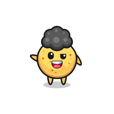 potato chip character as the afro boy , cute design