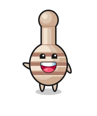 happy honey dipper cute mascot character , cute design