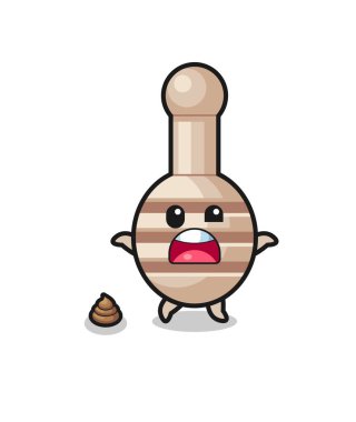 honey dipper earth surprised to meet poop , cute design