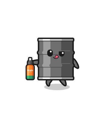 cute oil drum holding mosquito repellent , cute design