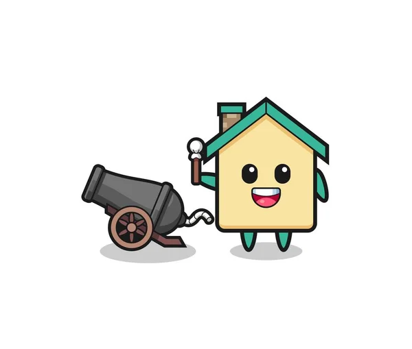 Cute House Shoot Using Cannon Cute Design — Vettoriale Stock