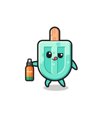 cute popsicles holding mosquito repellent , cute design