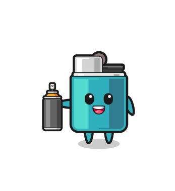 the cute lighter as a graffiti bomber , cute design