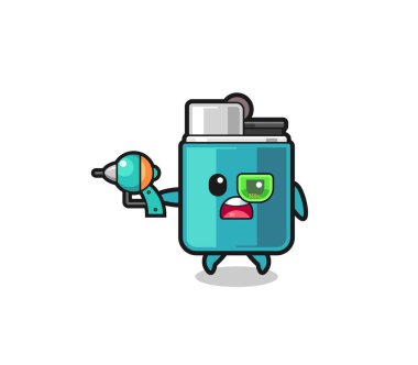 cute lighter holding a future gun , cute design
