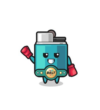 lighter boxer mascot character , cute design