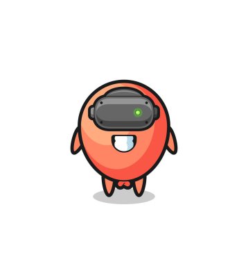 cute balloon using VR headset , cute design