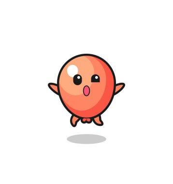 balloon character is jumping gesture , cute design