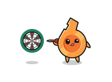 cute whistle is playing dart , cute design