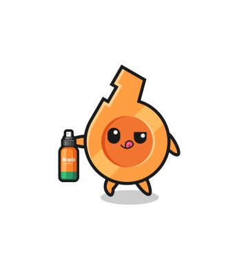 cute whistle holding mosquito repellent , cute design
