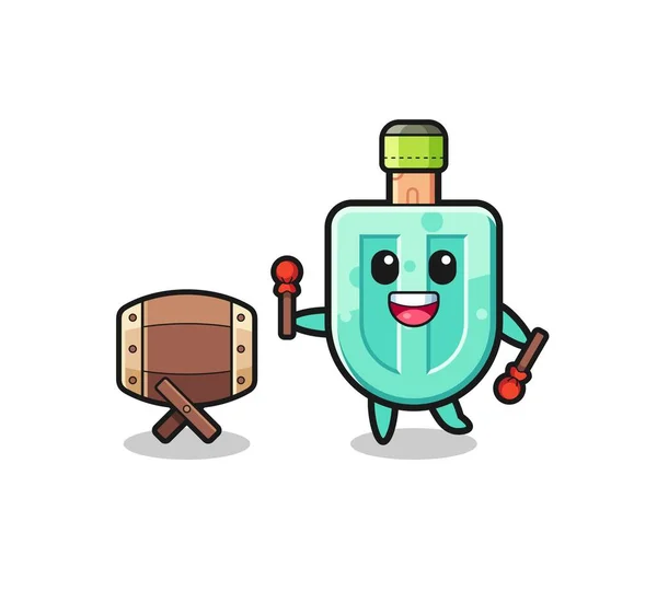 Popsicles Muslim Cartoon Beating Bedug Cute Design — стоковый вектор