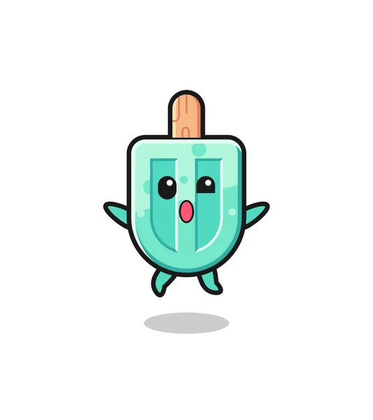 Popsicles Character Jumping Gesture Cute Design — ストックベクタ