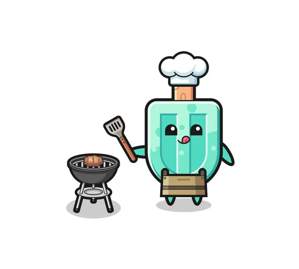 Popsicles Barbeque Chef Grill Cute Design — Stockový vektor