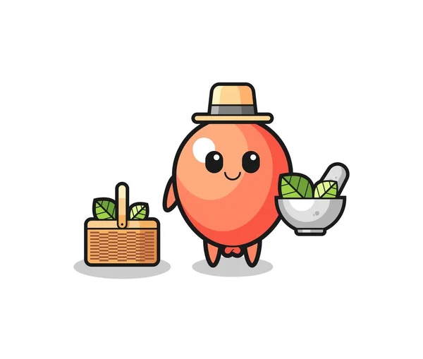 Balloon Herbalist Cute Cartoon Cute Design — Wektor stockowy