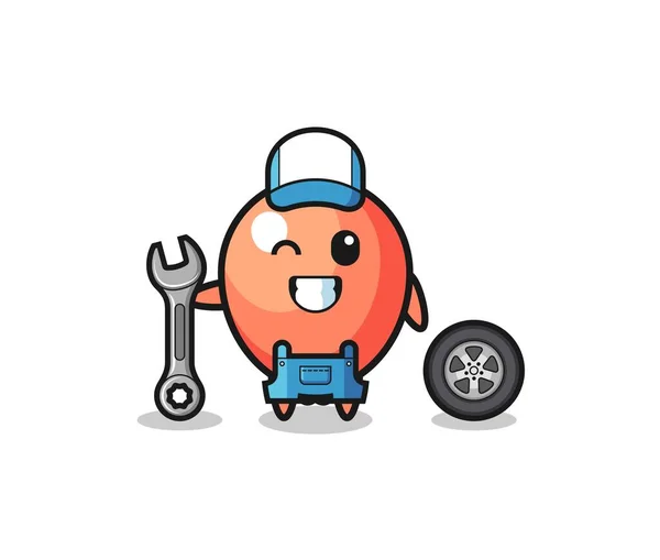 Balloon Character Mechanic Mascot Cute Design — Stockový vektor