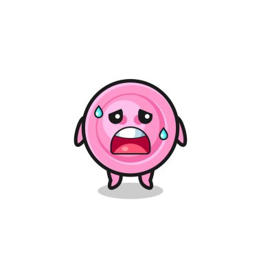 the fatigue cartoon of clothing button , cute design