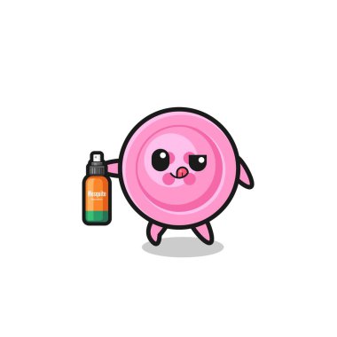cute clothing button holding mosquito repellent , cute design