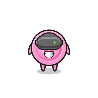 cute clothing button using VR headset , cute design