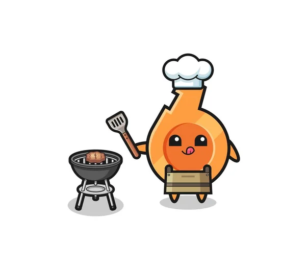 Whistle Barbeque Chef Grill Cute Design — стоковый вектор