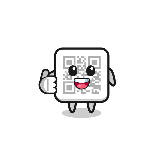 Code Mascot Doing Thumbs Gesture Cute Design — Image vectorielle
