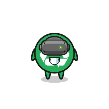 cute recycling using VR headset , cute design