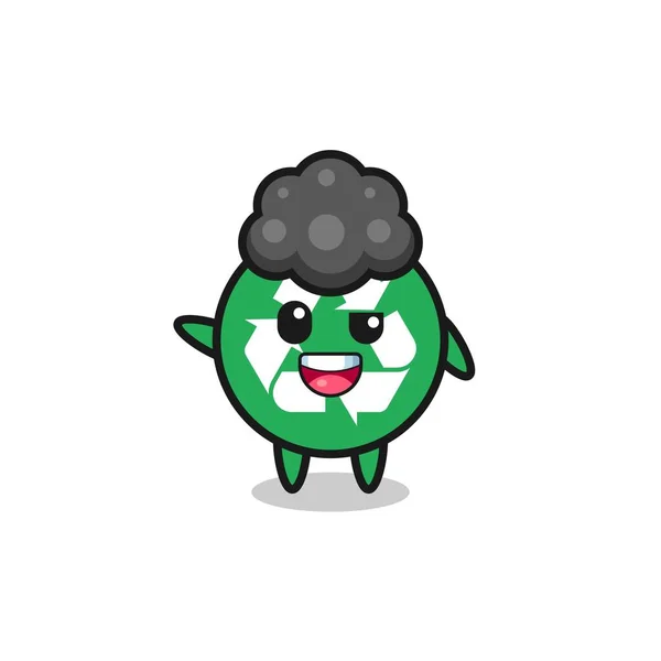 Recycling Character Afro Boy Cute Design — Wektor stockowy