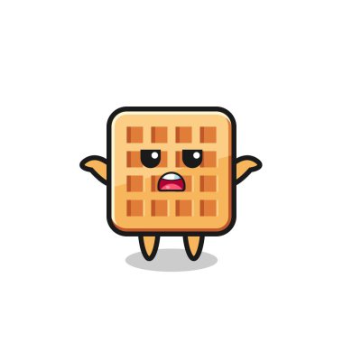 Waffle maskotu karakteri ne bileyim, şirin tasarım diyor.