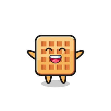 Mutlu bebek waffle çizgi film karakteri, şirin tasarım
