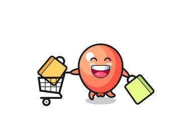 Kara Cuma illüstrasyonları, şirin balon maskotu, şirin tasarım.