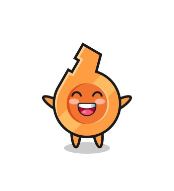 Mutlu bebek ıslığı çizgi film karakteri, şirin tasarım