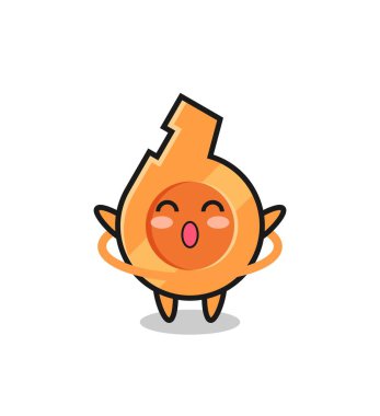 Şirin düdük çizgi filmi hula hoop oynuyor, şirin tasarım.