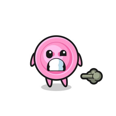 Giyim düğmesi çizimi osuruk yapıyor, şirin tasarım.