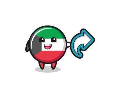 Şirin kuveyt bayrağı sosyal medya paylaşım sembolü, şirin tasarım