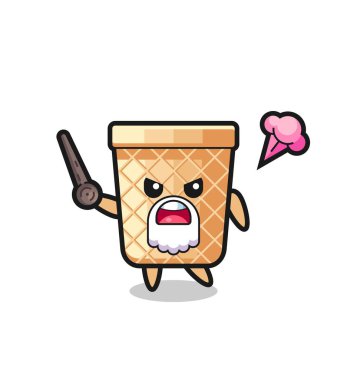 Şirin waffle külahı büyükbabam kızıyor, şirin tasarım