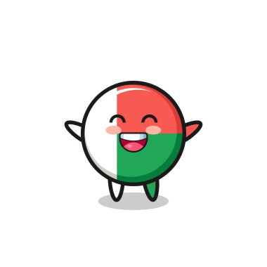 Mutlu bebek madagaskar bayrak çizgi film karakteri, şirin tasarım